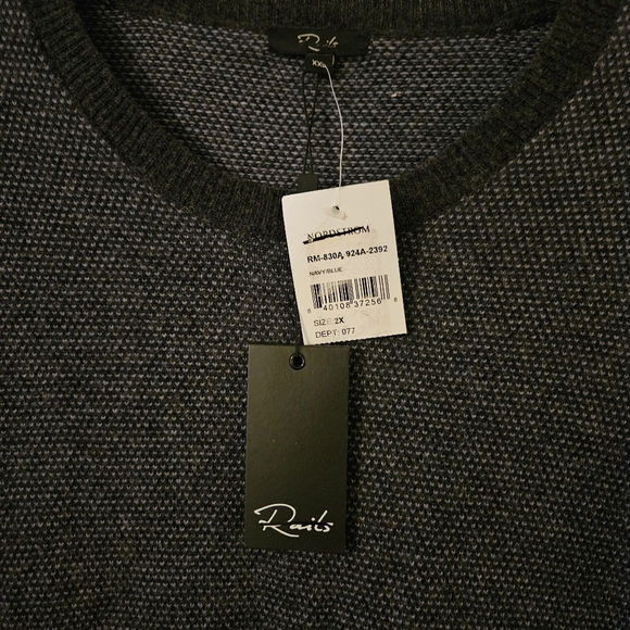 Rails Men’s Lightweight Wool Blend Rune Sweater in Navy XXL from Nordstroms NWT - Picture 2 of 7